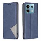 For Xiaomi Redmi Note 13 Pro 5G Rhombus Texture Magnetic Leather Phone Case(Blue) - 1