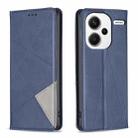 For Xiaomi Redmi Note 13 Pro+ 5G Rhombus Texture Magnetic Leather Phone Case(Blue) - 1