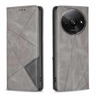 For Xiaomi Redmi A3 Rhombus Texture Magnetic Leather Phone Case(Grey) - 1
