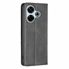 For Xiaomi Poco M6 4G / Redmi 13 4G Rhombus Texture Magnetic Leather Phone Case(Black) - 3