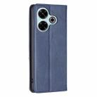 For Xiaomi Poco M6 4G / Redmi 13 4G Rhombus Texture Magnetic Leather Phone Case(Blue) - 3