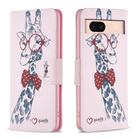 For Google Pixel 8A Colored Drawing Pattern Leather Phone Case(Deer) - 1