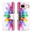 For Google Pixel 8A Colored Drawing Pattern Leather Phone Case(Sun Flower) - 1
