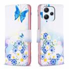 For Xiaomi Redmi 12 4G Colored Drawing Pattern Leather Phone Case(Butterfly Love) - 1