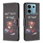 For Xiaomi Redmi Note 13 Pro Colored Drawing Pattern Leather Phone Case(Bear) - 1