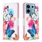 For Xiaomi Redmi Note 13 Pro Colored Drawing Pattern Leather Phone Case(Butterflies) - 1