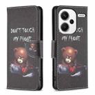 For Xiaomi Redmi Note 13 Pro+ Colored Drawing Pattern Leather Phone Case(Bear) - 1