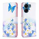 For Xiaomi Redmi 13C Colored Drawing Pattern Leather Phone Case(Butterfly Love) - 1