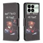 For Xiaomi Redmi K70 / K70 Pro Colored Drawing Pattern Leather Phone Case(Bear) - 1