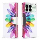 For Xiaomi Redmi K70 / K70 Pro Colored Drawing Pattern Leather Phone Case(Sun Flower) - 1