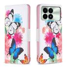 For Xiaomi Redmi K70E Colored Drawing Pattern Leather Phone Case(Butterflies) - 1