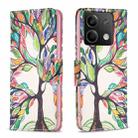 For Xiaomi Redmi Note 13 4G Global Colored Drawing Pattern Leather Phone Case(Tree Life) - 1