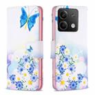 For Xiaomi Redmi Note 13 4G Global Colored Drawing Pattern Leather Phone Case(Butterfly Love) - 1