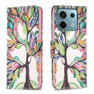 For Xiaomi Redmi Note 13 Pro 4G Global Colored Drawing Pattern Leather Phone Case(Tree Life) - 1