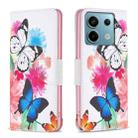 For Xiaomi Redmi Note 13 Pro 4G Global Colored Drawing Pattern Leather Phone Case(Butterflies) - 1