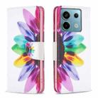 For Xiaomi Redmi Note 13 Pro 4G Global Colored Drawing Pattern Leather Phone Case(Sun Flower) - 1