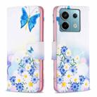 For Xiaomi Redmi Note 13 Pro 4G Global Colored Drawing Pattern Leather Phone Case(Butterfly Love) - 1