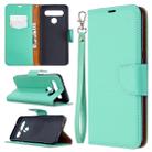 For LG K61 Litchi Texture Pure Color Horizontal Flip Leather Case with Holder & Card Slots & Wallet & Lanyard(Green) - 1
