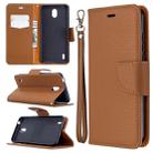 For Nokia 1.3 Litchi Texture Pure Color Horizontal Flip Leather Case with Holder & Card Slots & Wallet & Lanyard(Brown) - 1