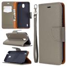 For Nokia 1.3 Litchi Texture Pure Color Horizontal Flip Leather Case with Holder & Card Slots & Wallet & Lanyard(Grey) - 1