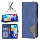 For Google Pixel 8 Pro Magnetic Buckle Rhombus Texture Leather Phone Case(Blue) - 1