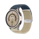 22mm Buckle Braided Nylon Watch Band(Dark Blue Beige) - 1