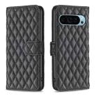 For Google Pixel 9 Diamond Lattice Wallet Leather Flip Phone Case(Black) - 1