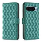 For Google Pixel 9 Diamond Lattice Wallet Leather Flip Phone Case(Green) - 1