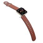 For Apple Watch Series 7 41mm / 6 & SE & 5 & 4 40mm / 3 & 2 & 1 38mm Single Buckle TPU+ Genuine Leather Watch Band(Brown) - 4