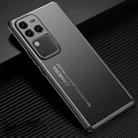 For vivo S18 Pro Frosted Metal Phone Case(Black) - 1