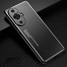 For Huawei nova 11 Frosted Metal Phone Case(Black) - 1