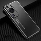 For Huawei P60 Frosted Metal Phone Case(Black) - 1