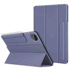 For Huawei Matepad 11 2021 3-fold Double-sided Clip Buckle Magnetic Smart Tablet Case(Lavender) - 1