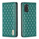 For Xiaomi Redmi Note 12S 4G / Note 11 Diamond Lattice Magnetic Leather Flip Phone Case(Green) - 1