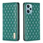 For Xiaomi Poco F5 5G / Redmi Note 12 Turbo Diamond Lattice Magnetic Leather Flip Phone Case(Green) - 1