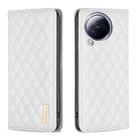 For Xiaomi Civi 3 5G Diamond Lattice Magnetic Leather Flip Phone Case(White) - 1