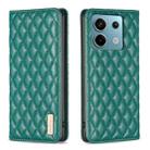 For Xiaomi Redmi Note 13 Pro 5G Diamond Lattice Magnetic Leather Flip Phone Case(Green) - 1