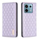 For Xiaomi Redmi Note 13 Pro 5G Diamond Lattice Magnetic Leather Flip Phone Case(Purple) - 1