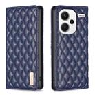 For Xiaomi Redmi Note 13 Pro+ 5G Diamond Lattice Magnetic Leather Flip Phone Case(Blue) - 1