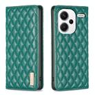 For Xiaomi Redmi Note 13 Pro+ 5G Diamond Lattice Magnetic Leather Flip Phone Case(Green) - 1