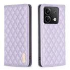 For Xiaomi Redmi Note 13 Diamond Lattice Magnetic Leather Flip Phone Case(Purple) - 1