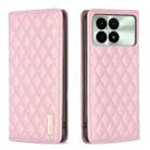 For Xiaomi Redmi K70 / K70 Pro Diamond Lattice Magnetic Leather Flip Phone Case(Pink) - 1