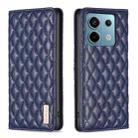 For Xiaomi Redmi Note 13 Pro 4G Global Diamond Lattice Magnetic Leather Flip Phone Case(Blue) - 1