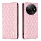 For Xiaomi Redmi A3 Diamond Lattice Magnetic Leather Flip Phone Case(Pink) - 1