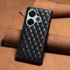 For Xiaomi Poco M6 4G / Redmi 13 4G Diamond Lattice Magnetic Leather Flip Phone Case(Black) - 3