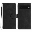 For Google Pixel 6 Flower Embossing Pattern Leather Phone Case(Black) - 1
