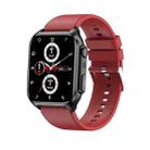 TK12 1.96 inch IP67 Waterproof Silicone Band Smart Watch Supports ECG / Remote Families Care / Bluetooth Call / Body Temperature Monitoring(Red) - 1