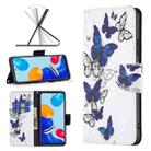 For Xiaomi Redmi Note 12S 4G / Note 11 Colored Drawing Pattern Leather Phone Case(Butterflies) - 1