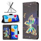 For Xiaomi Redmi Note 12S 4G / Note 11 Colored Drawing Pattern Leather Phone Case(Big Butterfly) - 1