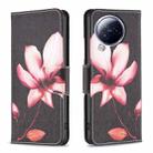 For Xiaomi Civi 3 5G Colored Drawing Pattern Leather Phone Case(Lotus) - 1